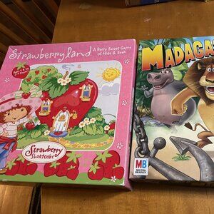 Strawberry Shortcake A Berry Sweet Game & Madagascar Game by Milton Bradley